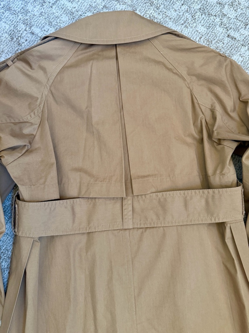 Vince Women’s Dark Khaki Belted Cotton Trench Jacket—M - Picture 9 of 14